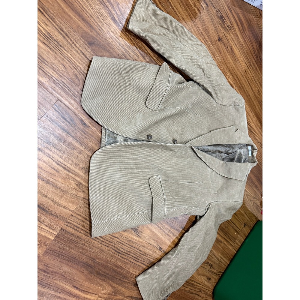 Dark Academia Mens Chaps Corduroy Blazer 42R Tan